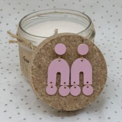 Boucles ARIANE arc-en-ciel en simili cuir vegan