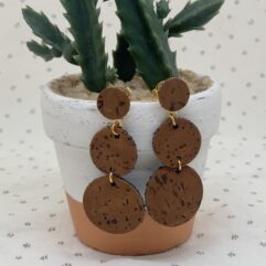 Boucles PAULINE, 3 ronds de liège