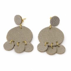 Boucles en cuir ROMY à ronds suspendus