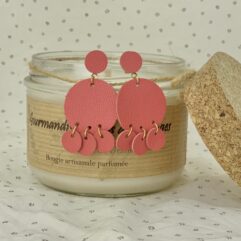 Boucles en cuir ROMY à ronds suspendus